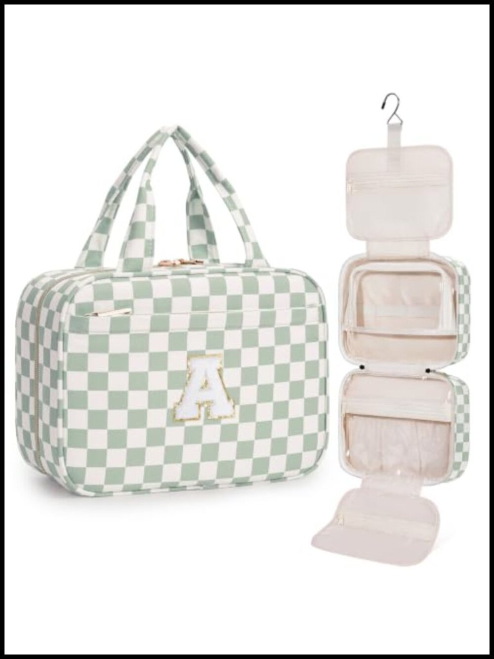 Hanging Travel Toiletry Bag Makeup Organizer Water Resistant Polyester